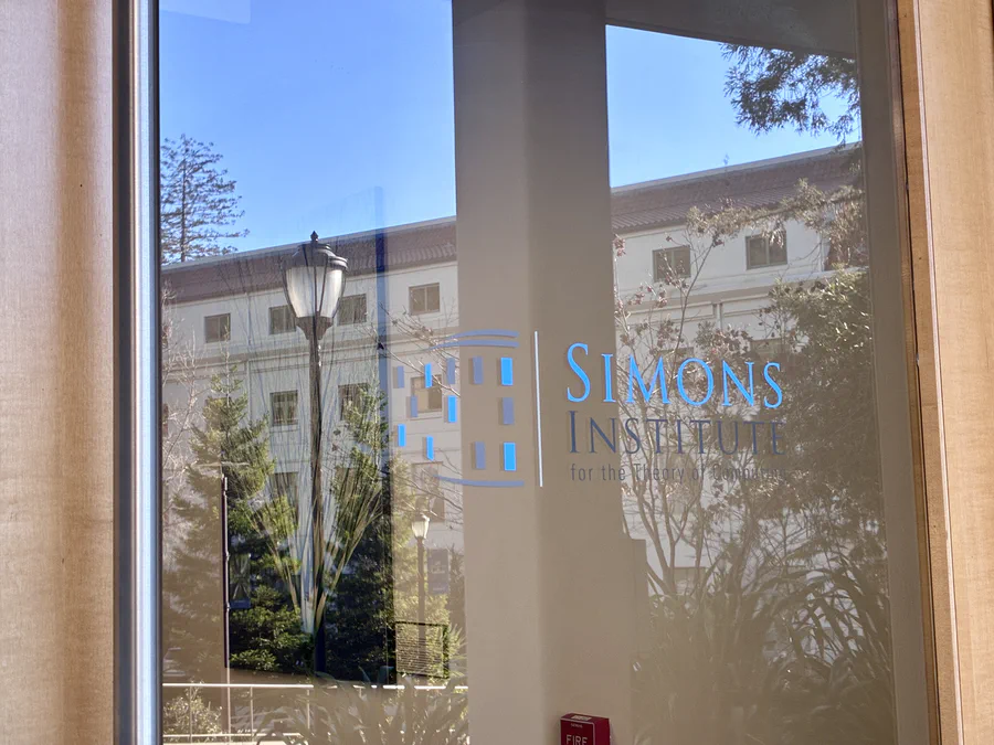 Yixiong Gao outside the Simons Institute for the Theory of Computing at UC Berkeley