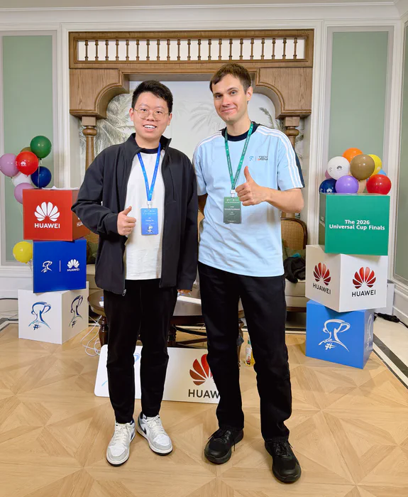 A photo with Gennady Korotkevich at the 2026 Universal Cup Finals
